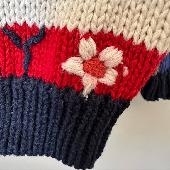 Christopher & Banks Vintage Embroidered Storybook Seasons Cardigan Sweater Large - Picture 15 of 16